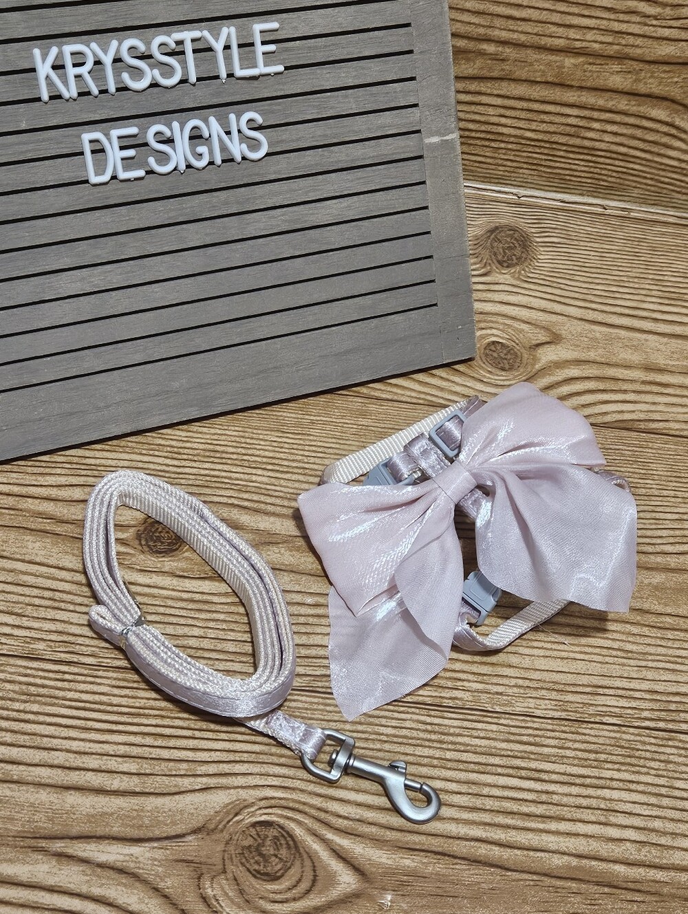 Small Pet Harness and Leash with Bow Adjustable Straps Cat